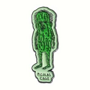 PICOLAS CAGE OIL DRIPPED ENAMEL PIN LAPEL PIN BROOCH NWT